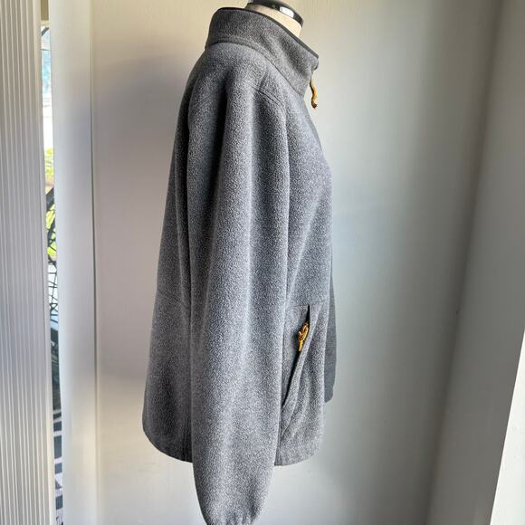 L.L.Bean Recycled Fleece Full Zip Jacket Women’s XL Gray Outdoors Hiking - Picture 4 of 11
